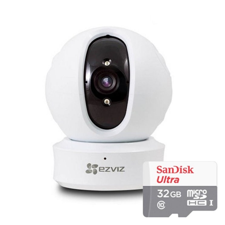  오늘 Sale 이지비즈 C6C 네트워크 WIFI 카메라 SD메모리 카드 32GB 세트! 품질이 압권