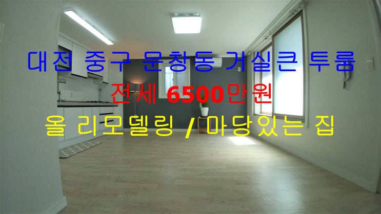  대전 중구 문창동 마당있는 올 리모델링 거실큰 투룸 저렴한 전세 매물입니다 ^^