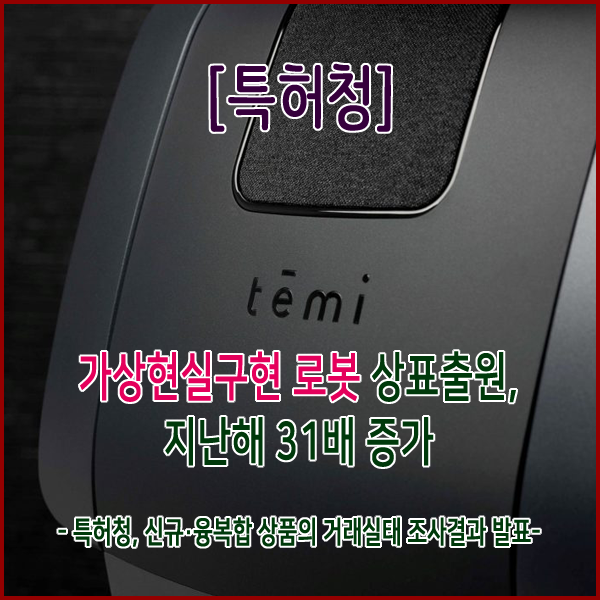  [특허청] 가상현실구현 로봇 상표출원, 지난해 31배 증가