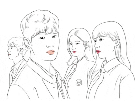  인간수업을 보고 너무 그려보고 싶어 그린 그림!