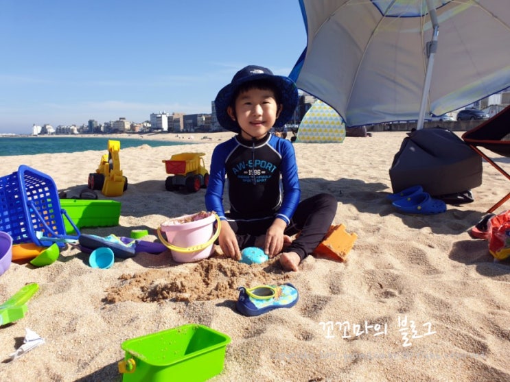  강원도 고성 천진해수욕장 아이와 모래놀이도 꿀잼