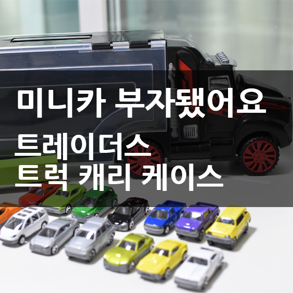 실내놀이 장난감 미니카 - 트레이더스 트럭 캐리 케이스(feat. majorette)