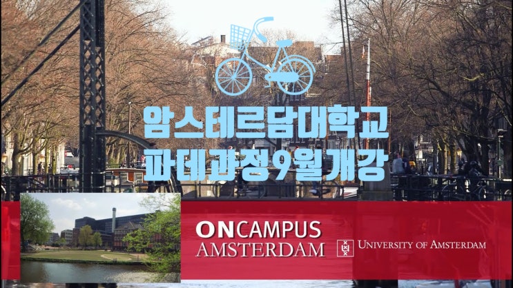 【암스테르담 대학교】 2020-21 파운데이션 과정 9월 수업 현지 개강
