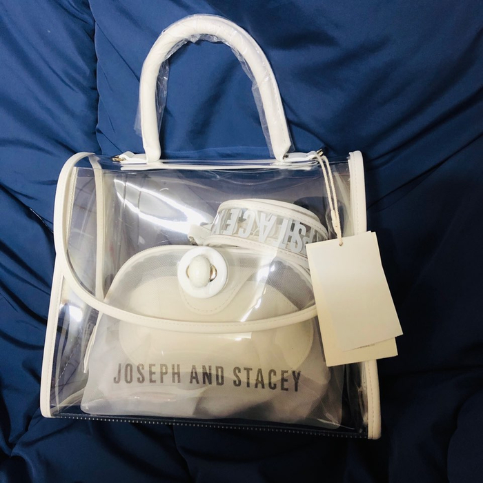  조셉앤스테이시 PVC 화이트 백 후기(Joseph A Clear Bag Off White)