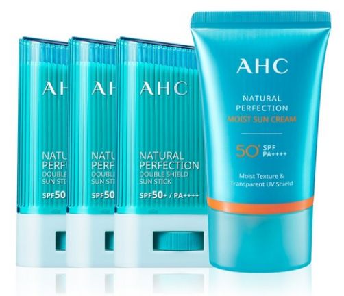 AHC 더블쉴드 선스틱 SPF50+ PA++++ 14g x 3p + 선크림 50ml 세트