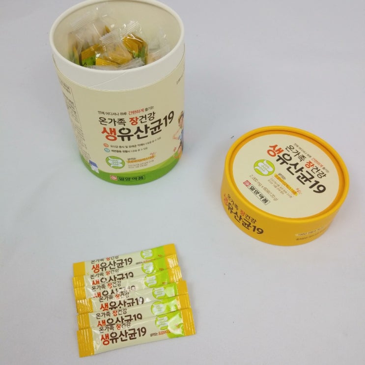 아이들도 잘 먹는 가족유산균 일양 온가족 장건강 생유산균이 제격이네요.