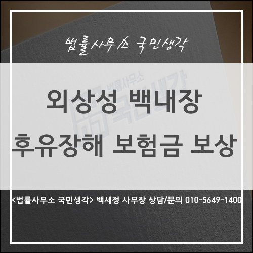  외상성 백내장 후유 장해 보험금 보상 - 종합법률사무소 국민생각 백세정 사무장