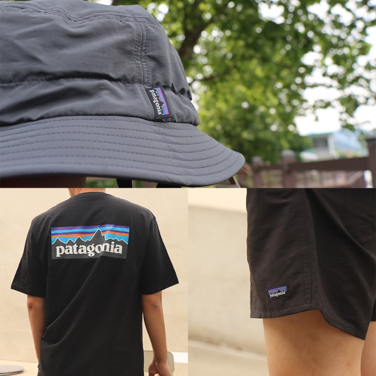  파타고니아 patagonia :: 모자 서프브림 / 티셔츠 로고 리스판서빌리티 / 바지 배기스 쇼츠 5인치