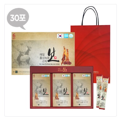  건국대학교 매일 홍삼녹용보 스틱 10ml x 30포 (쇼핑백동봉)