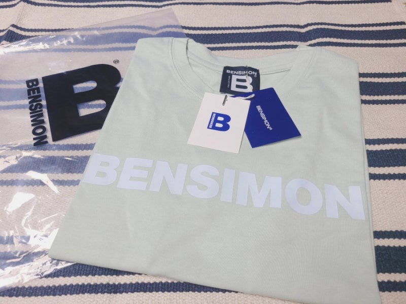 벤시몽 티셔츠 스카이블루: BENSIMON 데일리룩 반팔