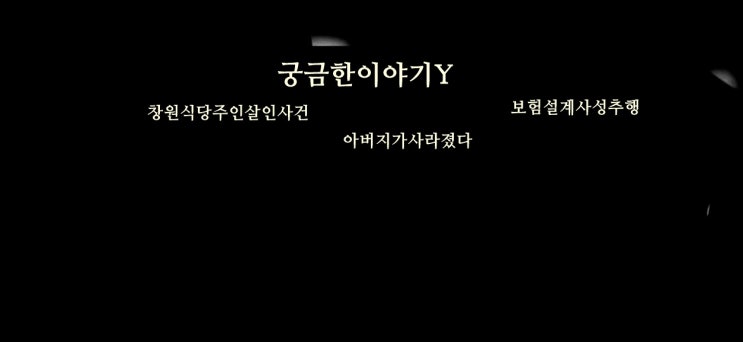 창원 식당주인 살인사건 궁금한이야기Y 보험설계사 성추행 아버지가사라졌다