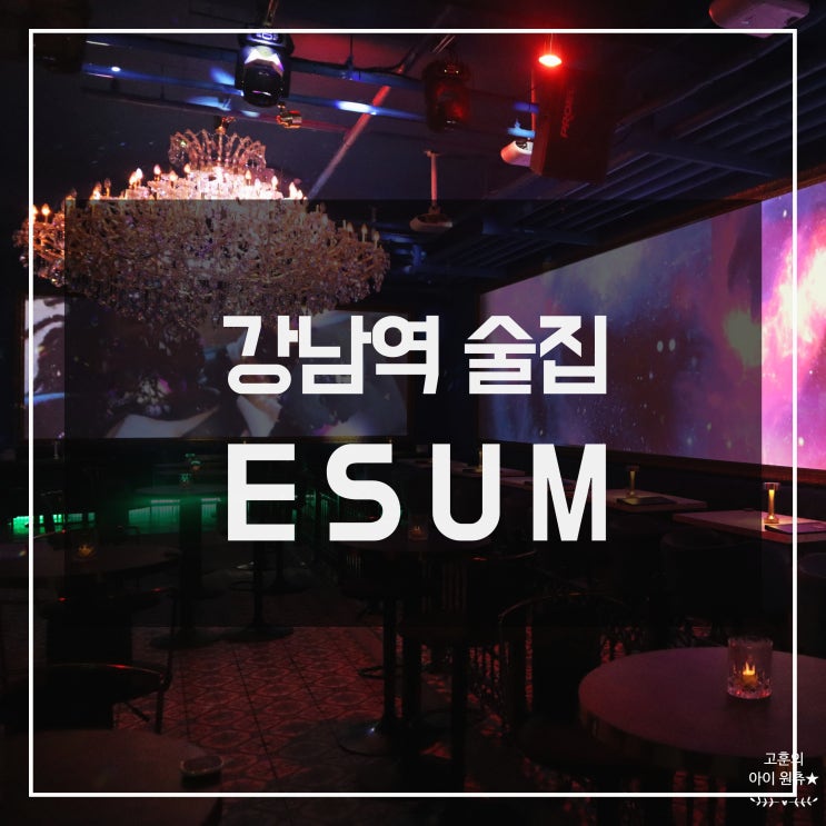 [강남역 술집] 역대급 분위기 라운지 강남역 와인바 ESUM(이썸)