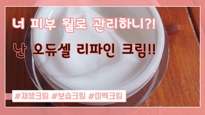  재생크림추천/보습크림추천/피부관리크림 >>> 오듀셀 리파인 크림 솔직리뷰!