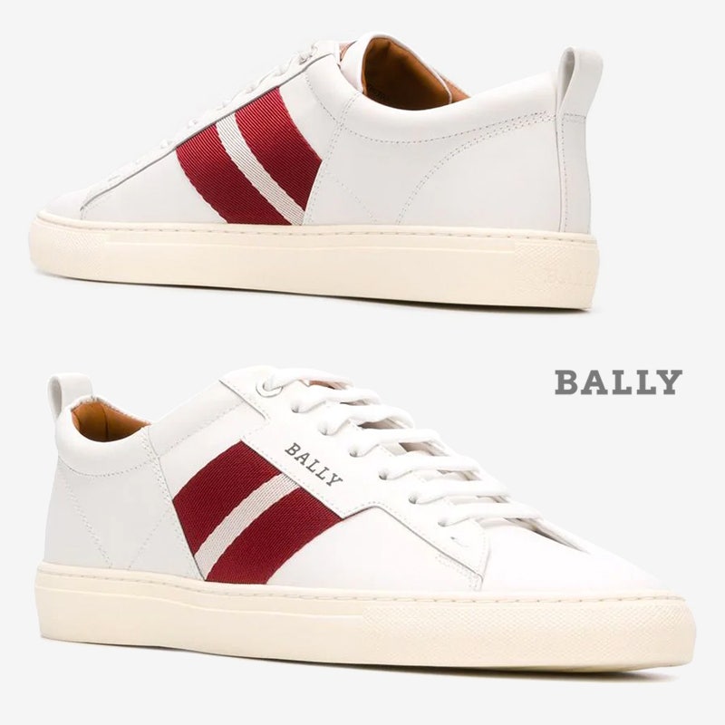 발리 HELVIO 레더 스니커즈 WHT