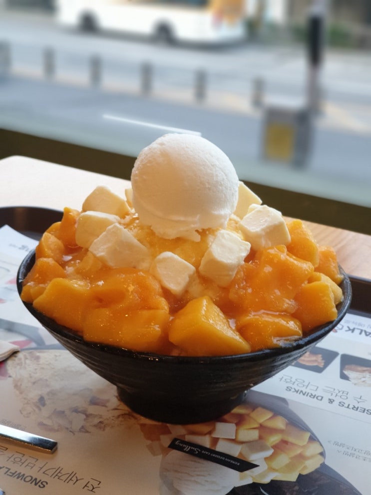 [군포 금정역] 설빙 애플망고치즈 먹었어요. 디저트 최고입니다