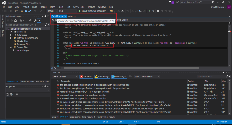 PyTorch를 Visual Studio C++ 2017 Win64 에서 사용하기 : 네이버 블로그