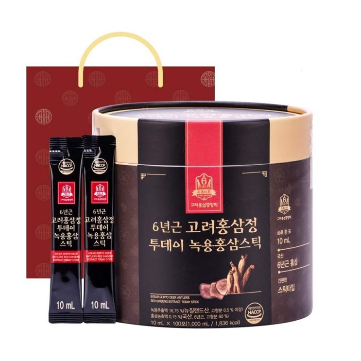  07일 베스트셀러상품 고려홍삼중앙회 6년근 고려홍삼정 투데이 녹용홍삼스틱 쇼핑백 리뷰예요