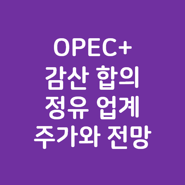  OPEC 감산 합의와 국내 정유 업계 - 에스오일 현대오일뱅크 SK이노베이션 GS칼텍스 주가와 전망
