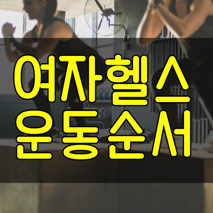 여자 헬스장 운동순서 여자 헬린이를 위한 팁!
