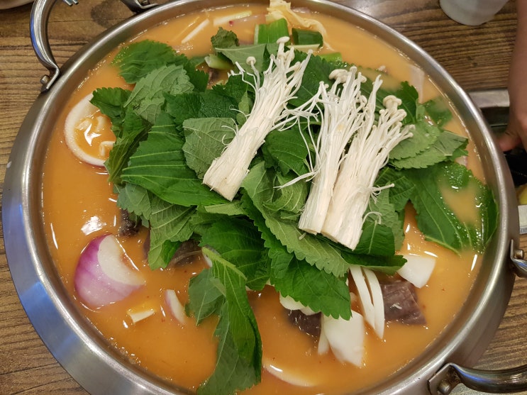  밀알 전복순대국 - 매탄점 얼큰모듬전골 수원맛집
