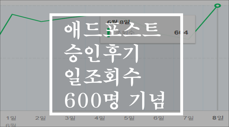  네이버 애드포스트 조건 및 승인후기(일조회수 600 돌파 기념)