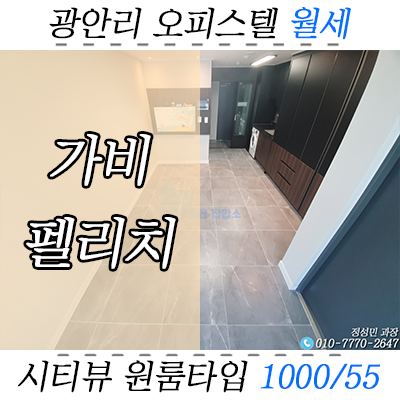 가비펠리치 : 광안리 신축 오피스텔 원룸 월세 임대