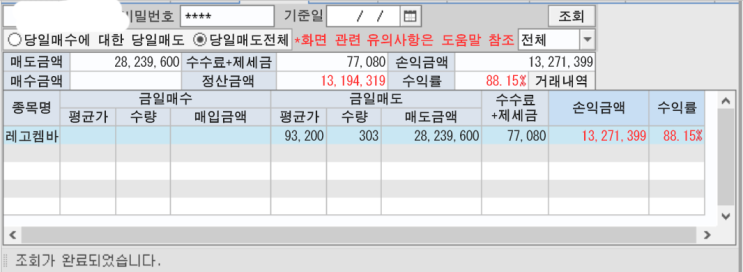  레고켐바이오 쏠쏠한 수익의 맛 재벌투자연구소 이용후 제대로 느끼는 중