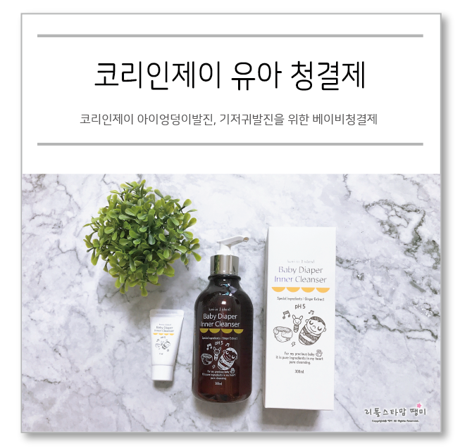  코리인제이 아이엉덩이발진, 기저귀발진을 위한 베이비청결제