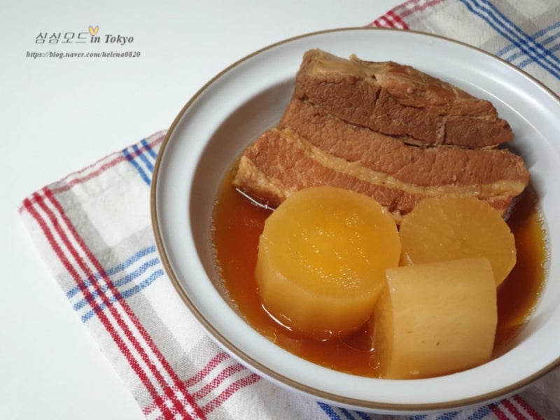 일본가정식요리] 일본식 고기조림 카쿠니(角煮) 무조림 과 오키나와소바(沖縄そば) : 네이버 블로그
