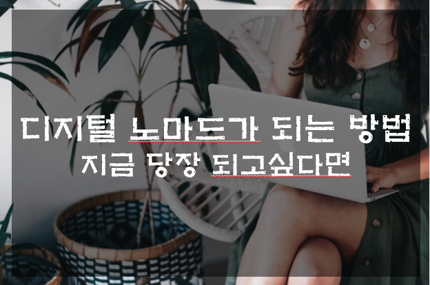  디지털 노마드가 되는방법 지금 당장 되고 싶다면