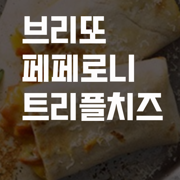  출출할때 오뚜기 브리또 페페로니 트리플 치즈