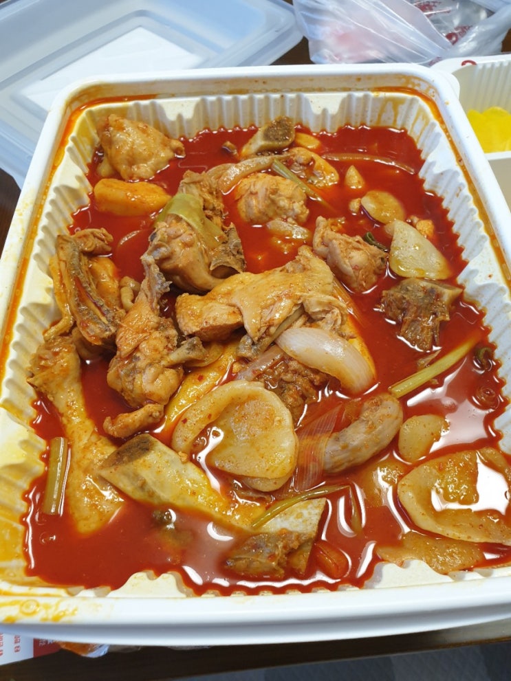 김천혁신도시 율곡동 맵도리탕 쪽도리탕 보통매운맛 배달후기