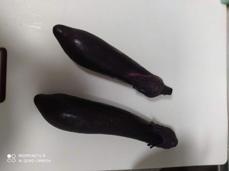  가지로 핫도그 만들기