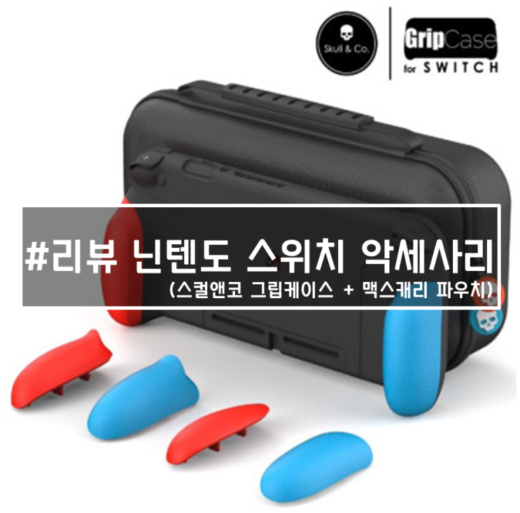  닌텐도 스위치 악세사리 추천, 6개월 사용기 (스컬앤코 그립 케이스 + 맥스캐리 파우치)