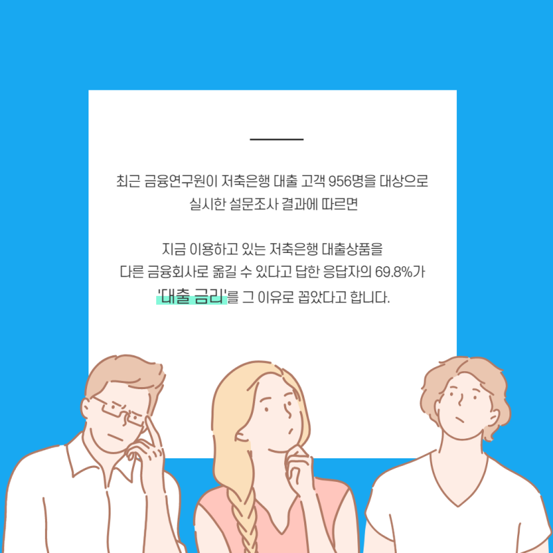 저축은행의 신용대출 금리를 조사하는 조건 비교의 중요 내용