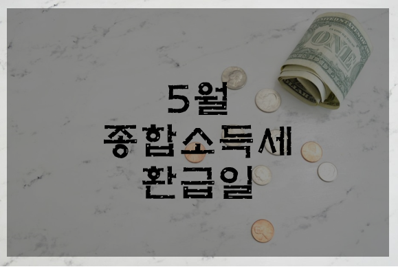  5월 종합소득세 환급일 급해요!