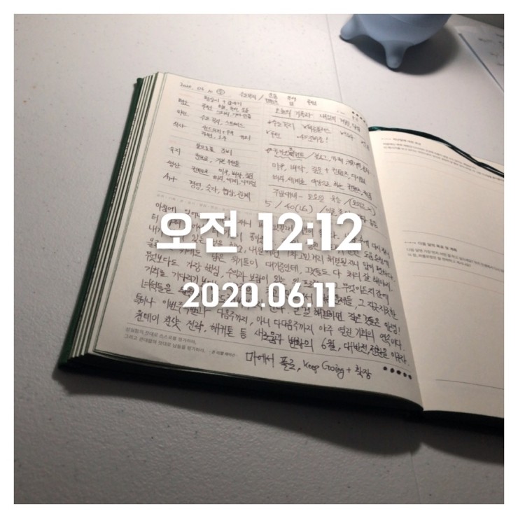 2020.06.10 (수) 저녁일기 + 사진 기록 + 닻이으리 매일기록 세트