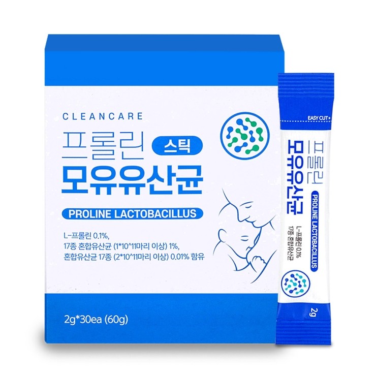  [쇼킹세일]클린케어 프롤린 모유유산균 분말 스틱, 2g, 30개
