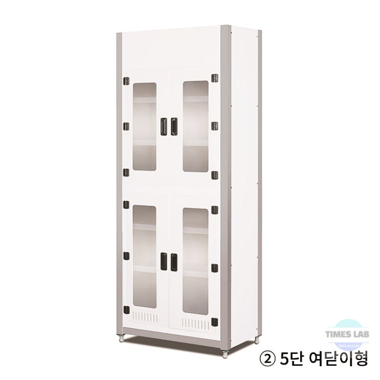 PVC/PP Solvent Storage Cabinet / 내산성 배기형 시약장. 5단 여닫이형
