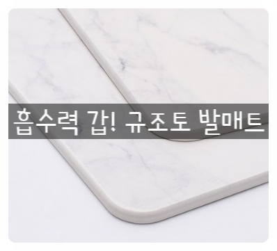  수건 대신 대리석으로 발 닦아요:) 규조토 발매트