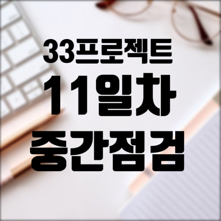  온라인 블로그 강의 33일 프로젝트 중간점검