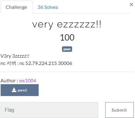  [Pwn] N00bCTF Pwn very ezzzzzz!!