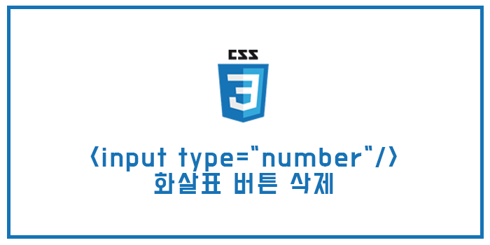  [CSS] Html input 에서 오른쪽 화살표, type='number' 의 버튼 없애기 ( 증가,감소 버튼)