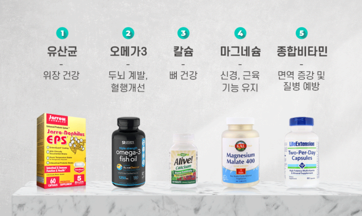  기본 영양제 KIT - 기본적으로 꼭 먹어야 하는 <영양제 추천 구성>