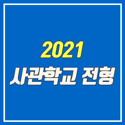 육군·해군·공군 사관학교 시험, 전형 안내 (2021학년도)