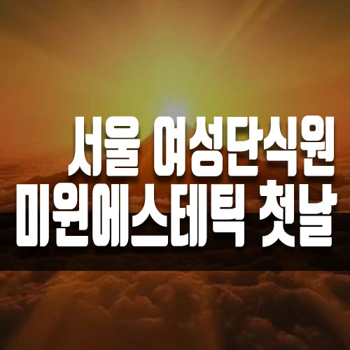  서울 여성단식원 <미윈에스테틱> 첫날 후기