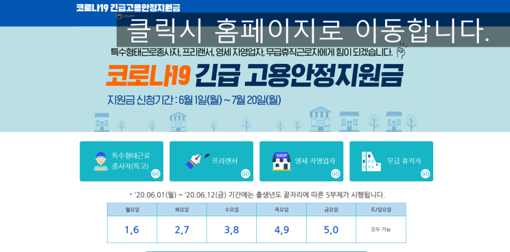  자영업자 코로나19 긴급 고용안정지원금신청 방법