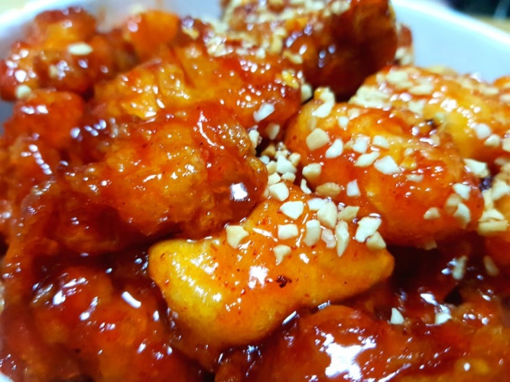  세종시 조치원 꿀마니 닭강정 갈비맛 매운맛 강추해요!