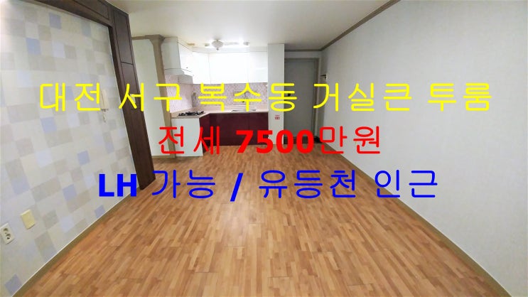  대전 서구 복수동 LH 전세대출 가능한 거실큰 투룸 저렴한 전세 매물입니다 ^^