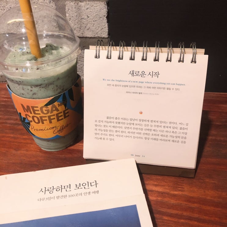  민트 프라페 + 새로운 시작 + 사랑하면 보인다